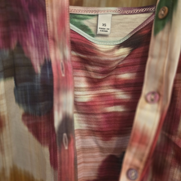 Johnny Was Silk Top Oversized AUDREY Shirt Silk NWT $248 - Picture 3 of 7